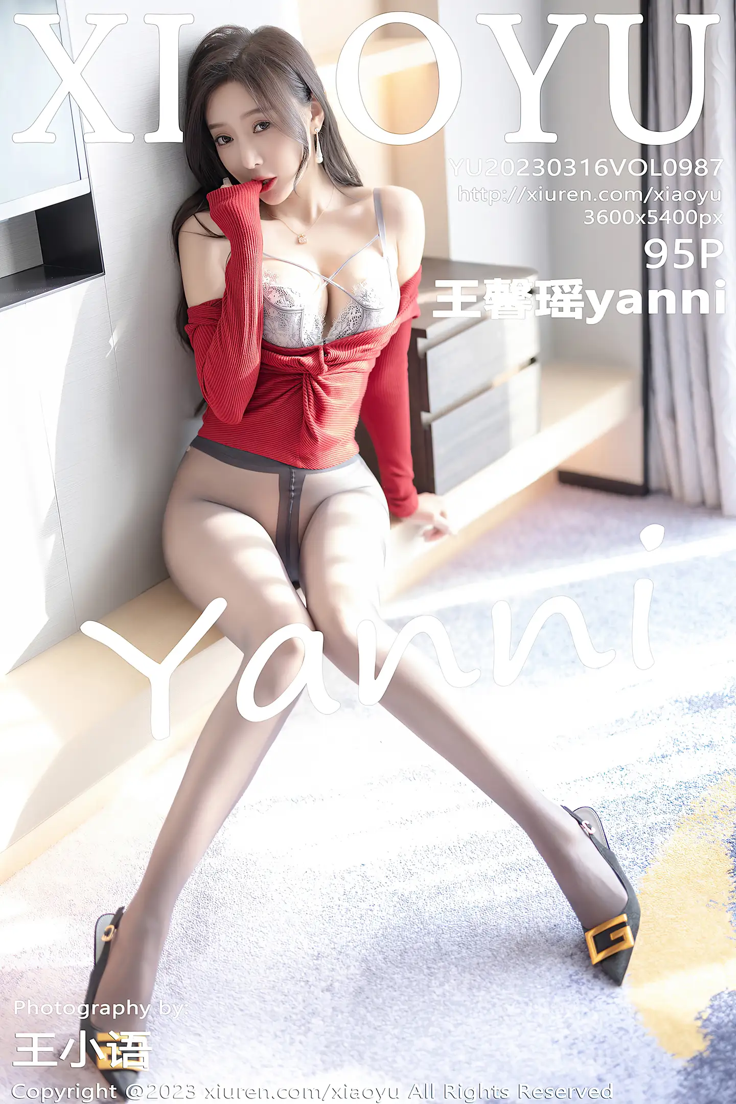 [XiaoYu画语界]Vol.987_女神王馨瑶yanni红色服饰配黑短裙露浅灰蕾丝内衣完美诱惑写真95P-秀人网 - XiuRen.Space